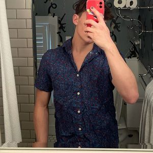 GAP floral print slim fit Size S Hawaiian